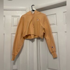 Champion Women's Cropped Hoodie - Peach